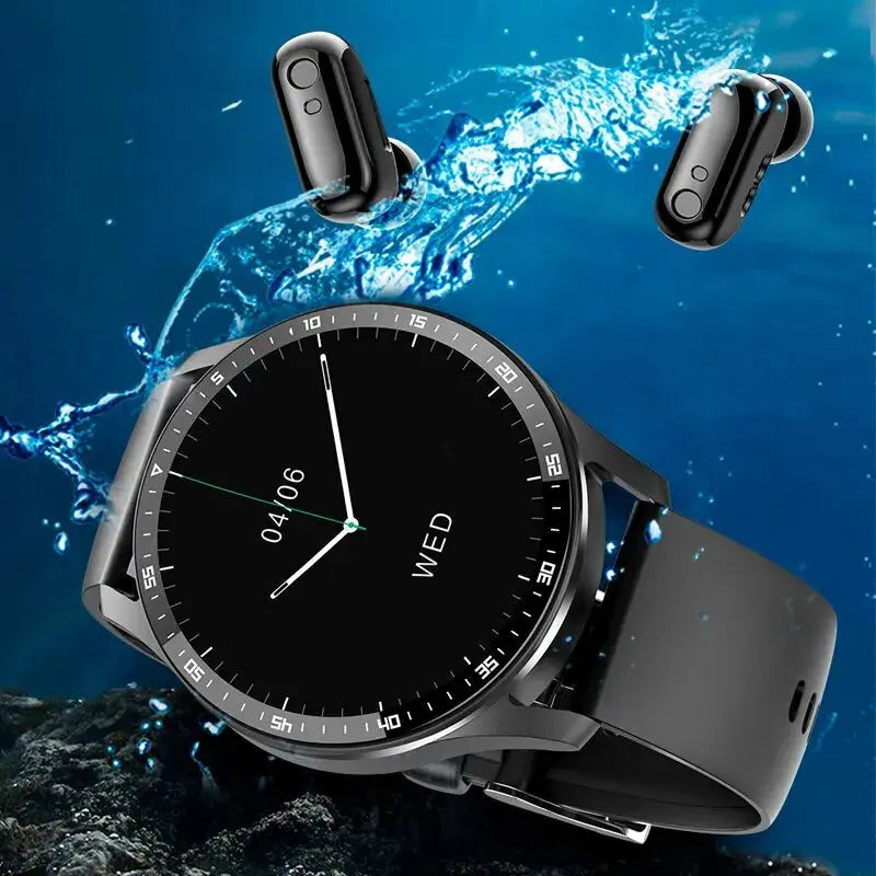 Alles in einem: Smartwatch mit Kopfhörer für Fitness und Gesundheit - Raffiniertedinge Alles in einem: Smartwatch mit Kopfhörer für Fitness und Gesundheit - Raffiniertedinge